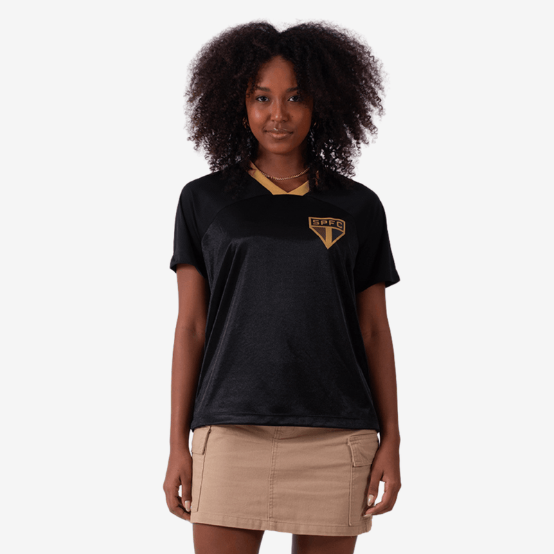 Camisa Casual São Paulo Elite Negra Feminina