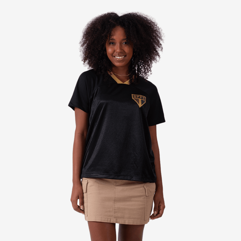 Camisa Casual São Paulo Elite Negra Feminina
